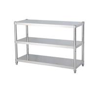 Scaffale portaoggetti a 3 livelli in acciaio inossidabile，scaffale in metallo per forno a microonde ad alta resistenza，scaffale regolabile in altezza per dispensa commerciale，magazzino(150x50x80cm)