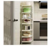 Scaffale Portaoggetti A 4/5/6/7 Livelli, Scaffale Portaoggetti Regolabile, Scaffale Angolare In Acciaio Inossidabile For Ingresso, Soggiorno, Spazio Stretto, Dispensa, Bagno(White,35 X 35 X 140cm)