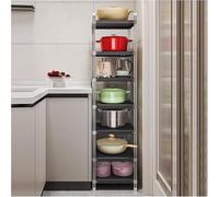 Scaffale Portaoggetti A 4/5/6/7 Livelli, Scaffale Portaoggetti Regolabile, Scaffale Angolare In Acciaio Inossidabile For Ingresso, Soggiorno, Spazio Stretto, Dispens(Size:35 X 35 X 140cm,Color:black)