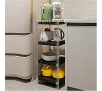 Scaffale Portaoggetti A 4/5/6/7 Livelli, Scaffale Portaoggetti Regolabile, Scaffale Angolare In Acciaio Inossidabile For Ingresso, Soggiorno, Spazio Stretto, Dispensa(Size:30 X 30 X 100cm,Color:black)