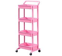 Scaffale portaoggetti a strati, design stabile e anti-vibrazione, facile da trasportare, perfetto per bagno, cucina, camera da letto