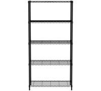 HENDI Scaffale da magazzino a 5 ripiani, Nero, 910x455x(H)1830mm