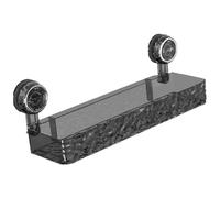 Scaffale portaoggetti con, rettangolare, senza fori, organizer per doccia in PET, supporto da parete per piano di lavoro | accessorio per cucina e bagno