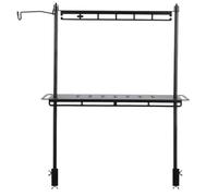 Scaffale portaoggetti da campeggio, installazione rapida, tavolo da campeggio con supporto per lanterna, portatile e pieghevole, organizer per luci da campeggio, bottiglie, tazze, pieghevole