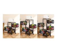 Scaffale portaoggetti da cucina a 3/4/5 strati girevole a 180 gradi mensola da pavimento scaffale di installazione gratuita rack per frutta e verdura cestino portaoggetti accessori da cucina ripiani