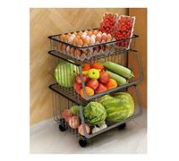 Scaffale portaoggetti da cucina Carrello mobile da cucina con ruote cestino per verdure mensola dal pavimento al soffitto multistrato cesto portaoggetti per frutta e verdura (colore: 4 strati) (A 3
