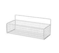 Scaffale portaoggetti da cucina, cestini portaoggetti da parete di grande capacità montati a parete, cestini in filo metallico per la cucina della camera da letto del dormitorio (Bianco)