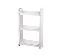 Scaffale portaoggetti da cucina sottile carrello portaoggetti da cucina ultra stretto dal pavimento al soffitto multistrato da bagno carrello di finitura scaffali portaoggetti (colore: 4 strati) (3