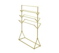 Scaffale Portaoggetti For Tessuti Commerciali, Esposizione Di Prodotti A Strati, Piccolo Tappeto Appendiabiti For Tessuti, For Negozi Al Dettaglio(Gold,150x40x160cm)