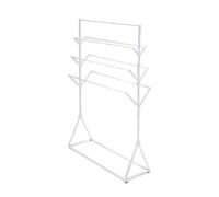 Scaffale Portaoggetti For Tessuti Commerciali, Esposizione Di Prodotti A Strati, Piccolo Tappeto Appendiabiti For Tessuti, For Negozi Al Dettaglio(White,150x40x160cm)
