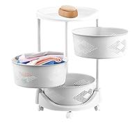 Scaffale portaoggetti girevole a 360° per verdure e altro ancora, carrello portaoggetti da cucina e balcone, con comodo design rotante