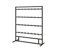 Scaffale portaoggetti Mobile Indipendente - Espositore Multifunzionale per Garage, Negozio di Abbigliamento, Pannello Forato per Attrezzi e Organizer per Calzini - Grande capacità Nero (120x