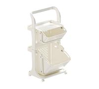 Scaffale portaoggetti multistrato,Cesto Portabiancheria,Carrello più livelli,con Ruote,Panni Sporchi Grande capacità,per Bagno Camera 2