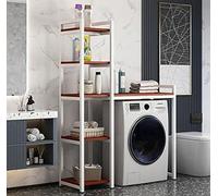 Scaffale portaoggetti Multistrato per Lavatrice, mensola Regolabile per Bagno con Tubo in Acciaio, salvaspazio e Facile da Montare, può sopportare Un Peso di 150 kg, unità di Supporto utile