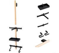 Scaffale portaoggetti per bici per casco e accessori, montaggio a parete, con funzione scorrevole e doppia opzione di montaggio per vari tipi di parete (installazione a vite)