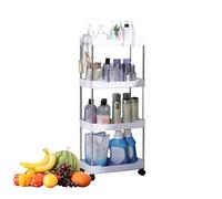Scaffale portaoggetti per carrello della spesa - 68 x 38 cm mensola a rullo multistrato, organizer per pannolini, carrello degli attrezzi per cucina, bagno, camera da letto, telaio in metallo