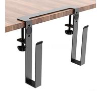 Scaffale portaoggetti per laptop con design del flusso d'aria di raffreddamento e staffa di ricarica, installazione perforata sui bordi del tavolo, per aule, sale studio e uso in hotel (nero)