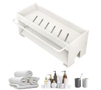 Scaffale portaoggetti per lavello da cucina, scaffale per lavello con drenaggio automatico - Porta spugna di drenaggio - Strumento compatto ed elegante per il bagno, fai da te