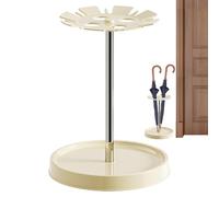 Scaffale portaoggetti per ombrelli - Supporto rotondo in acciaio inox a 4 scomparti con supporto per ombrelli Entryway | Scaffale drenante con parapioggia per ombrelli rotondi per ombrelli lunghi e