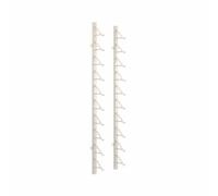 Scaffale portaoggetti per piastrelle da parete, scaffale per campioni in ceramica a 10 livelli, supporto da pavimento in legno, espositore per vendita al dettaglio(White,Slots:10cm)