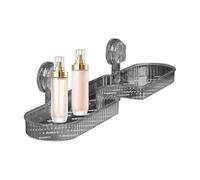 Scaffale portaoggetti per rubinetto a ventosa, mensole da bagno, organizer per rubinetto pendente, mensola rimovibile con ventosa | portasapone senza trapano, supporto per panni, scaffale angolare per