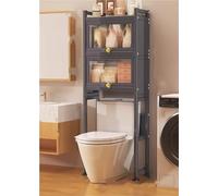 Scaffale portaoggetti per WC a 2/3 strati, salvaspazio, ad alta capacità di carico, multiuso, espandibile verso l'alto per riporre in modo efficiente il bagno