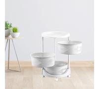 Scaffale portaoggetti rotante multistrato, scaffale rotondo per il bagno per