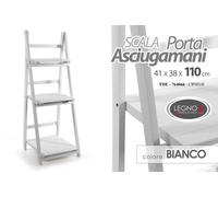 SCAFFALE PORTASCIUGAMANI LEGNO SCALA MENSOLA BAGNO RIPOSTIGLIO CAMERA 1104138