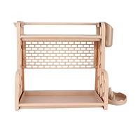 Scaffale portaspezie Scaffale portaoggetti da multifunzionale con ganci rimovibili e supporto per tagliere per Bagno Sala da pranzo Plastica PP 41x26x38,3 cm (Caffè)
