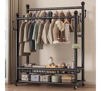 Scaffale portatile con supporti regolabili, design robusto per una facile mobilità, scaffale a più livelli con ruote per casa e ufficio