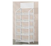 Scaffale portatile di esposizione del supermercato 5/4/3 dello scaffale mobile di strato per spuntini e bevande Carrello di stoccaggio compatto per la farmacia e il minimarket di colore bianco