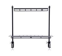 Scaffale portatile per tavolo da campeggio - Scaffale pieghevole con morsetto, supporto per torcia ultraleggero, organizer per più ripiani | picnic all'aperto, spiaggia, tavolo da campeggio, Est