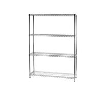 Libreria in KIT-4 Ripiani - 120x35xh168 cm - peso 20,2 kg montante da 2,6 cm Archimede Cromo lucido cromo