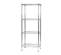 Archimede Sistema Componibile, Scaffale Quattro Ripiani, Grigio (Cromato), 61 x 46 x 160 cm