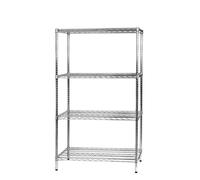 Kit scaffale Archimede - 4 ripiani - acciaio cromato - 60x90x160 cm - Serena Group