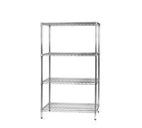 Kit scaffale Archimede - 4 ripiani - acciaio cromato - 60x90x160 cm - Serena Group