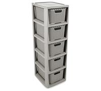 Scaffale Rattan 5x7L BranQ Grigio 1728