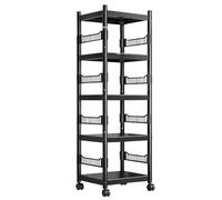 Scaffale regolabile a 5 ripiani su ruote, per cucina, dispensa, garage e ufficio (60 cm), massimizza la nizzazione e le soluzioni salvaspazio