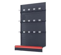 Scaffale regolabile in metallo con ganci per pannello forato per esposizione e garage