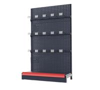 Scaffale regolabile in metallo con ganci per pannello forato per esposizione e garage