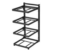 Scaffale regolabile per armadietti, in acciaio al carbonio, semplice installazione per lavello da cucina