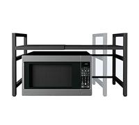 Scaffale regolabile per microonde Ripiano di estensione orizzontale per forniture da cucina Versatile supporto per microonde e piatto soluzione salvaspazio per cucina