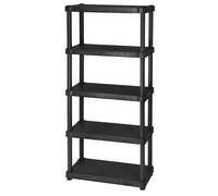 Capaldo SCAFFALE RESINA 5 RIPIANI CM. 80X30X188H in resina antiurto. Dimensioni cm 80x30x188h Colore nero PZ