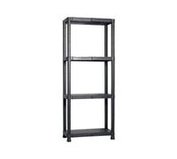 Scaffale Resina Plastica 4 Piani 60x30x143h Esterno Garage Giardino
