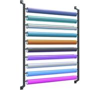 Scaffale resistente nero da parete per bobine di vinile auto film cambia colore bobine di tessuto tovaglie e involucri sistema di visualizzazione in metallo per uso commerciale