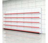 Scaffale resistente per vendita al dettaglio del supporto della parete | Mensole regolabili della parete con il pannello forato posteriore per le esposizioni organizzate del negozio di alimentari