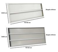 Scaffale Ripiano con Rinforzo Componibile in Acciaio Ricambio Varie Dimensioni