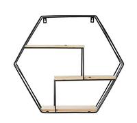Scaffale rotondo da parete a forma di elfo, divisorio, in legno massello, montaggio a parete, camera da letto, tre piani, per bonsai, libri, foto, ricordi