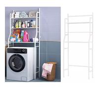SCAFFALE SALVASPAZIO 155X65X25 PER BAGNO SOPRA LAVATRICE 3 RIPIANI BIANCO