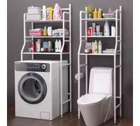 SCAFFALE SALVASPAZIO 155X65X25 PER BAGNO SOPRA LAVATRICE 3 RIPIANI BIANCO